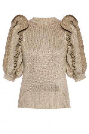 Knitted sweater with ruffle accents, zdjęcie 1 Knitted sweater with ruffle accents od Ulla Johnson